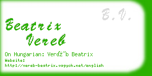 beatrix vereb business card